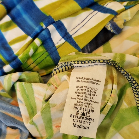 Women multi-color Entry Tropical Casual Dress Sz M - Picture 3 of 6